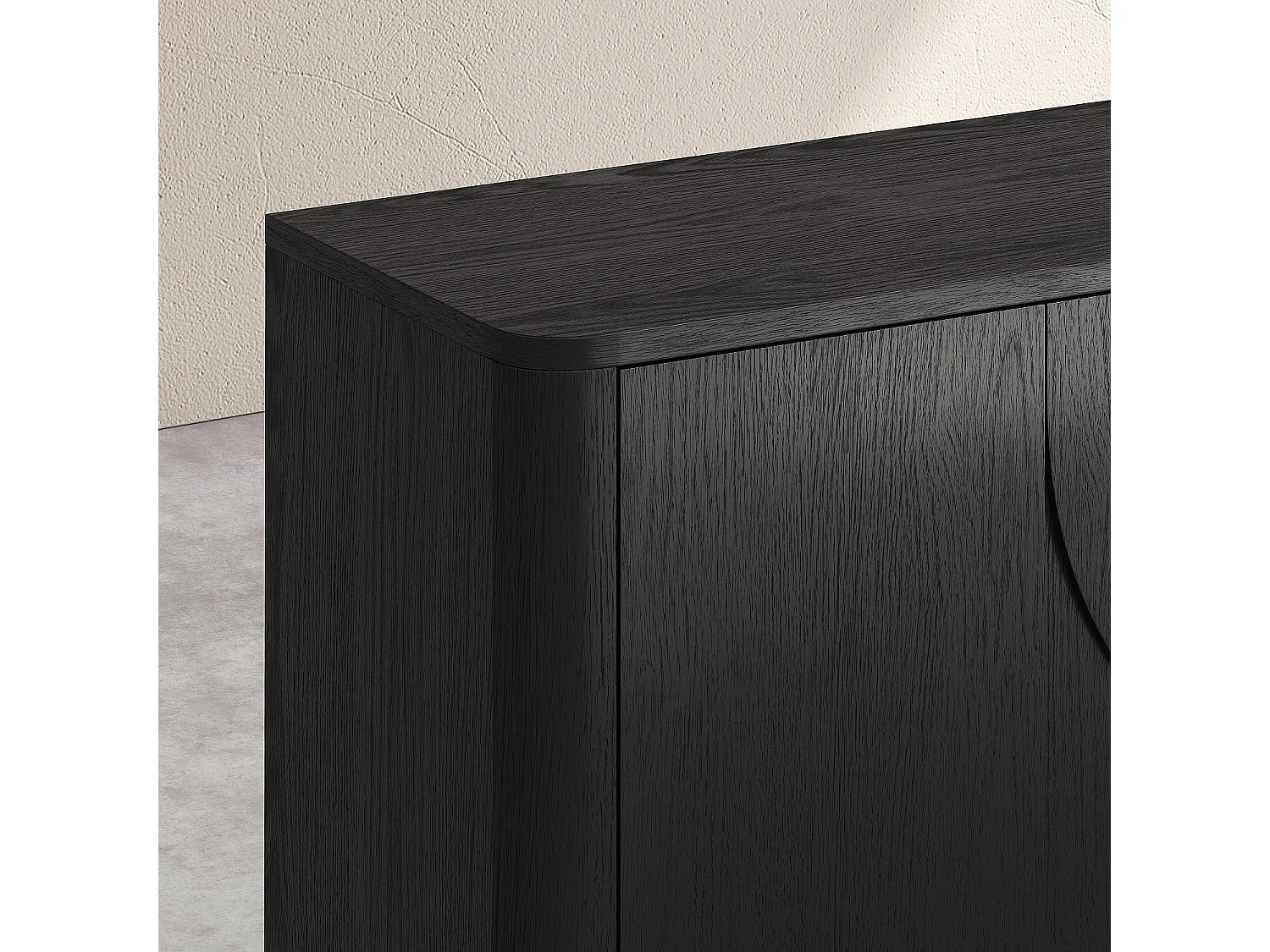 Habitat - Buffet haut 2 portes en frêne - Noir - Design by Hélèna Pille - Milord