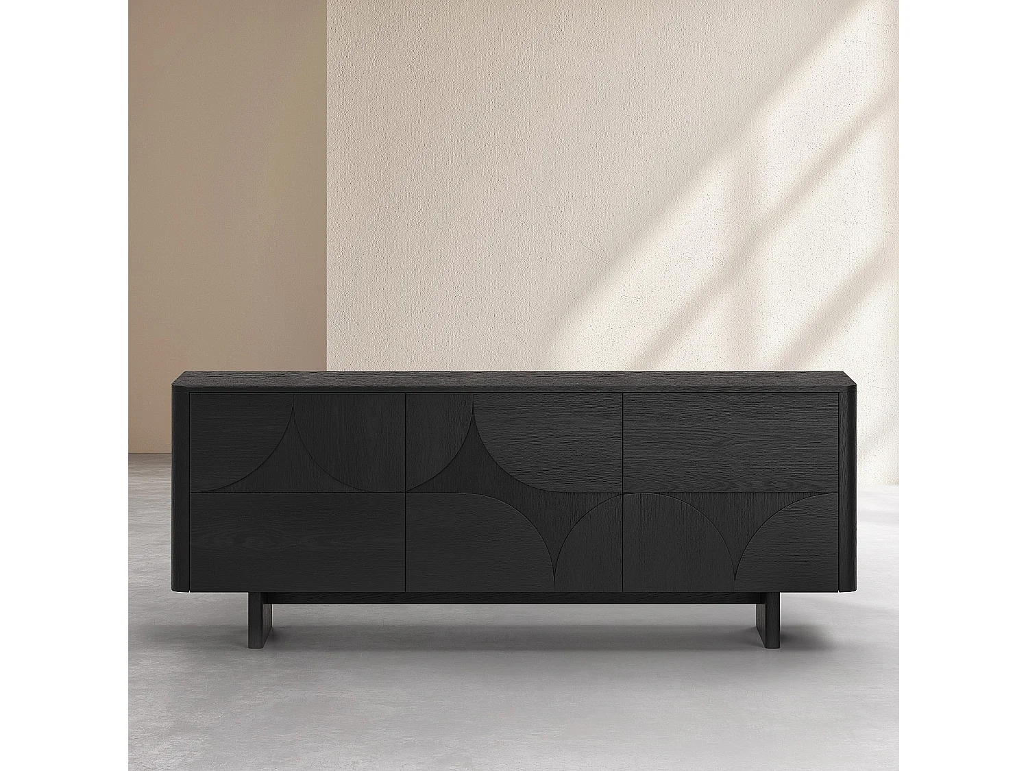 Habitat - Buffet bas 3 portes en frêne - Noir - Design by Hélèna Pille - Milord