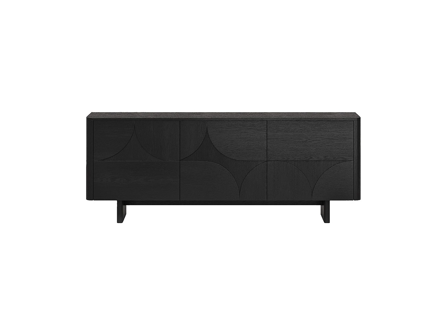 Habitat - Buffet bas 3 portes en frêne - Noir - Design by Hélèna Pille - Milord