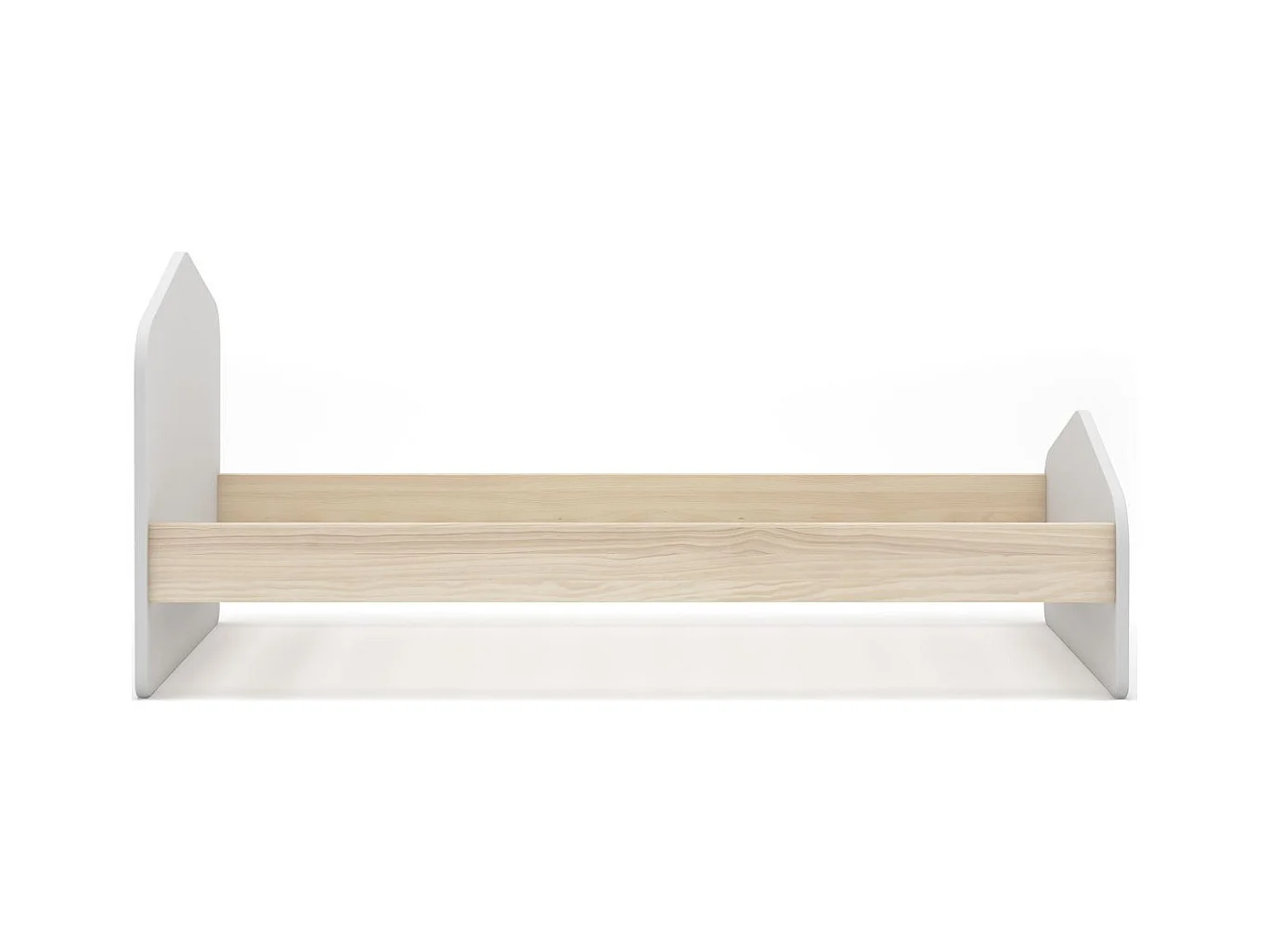 Lit enfant 90x190 cm avec tête de lit en bois blanc - Lucy