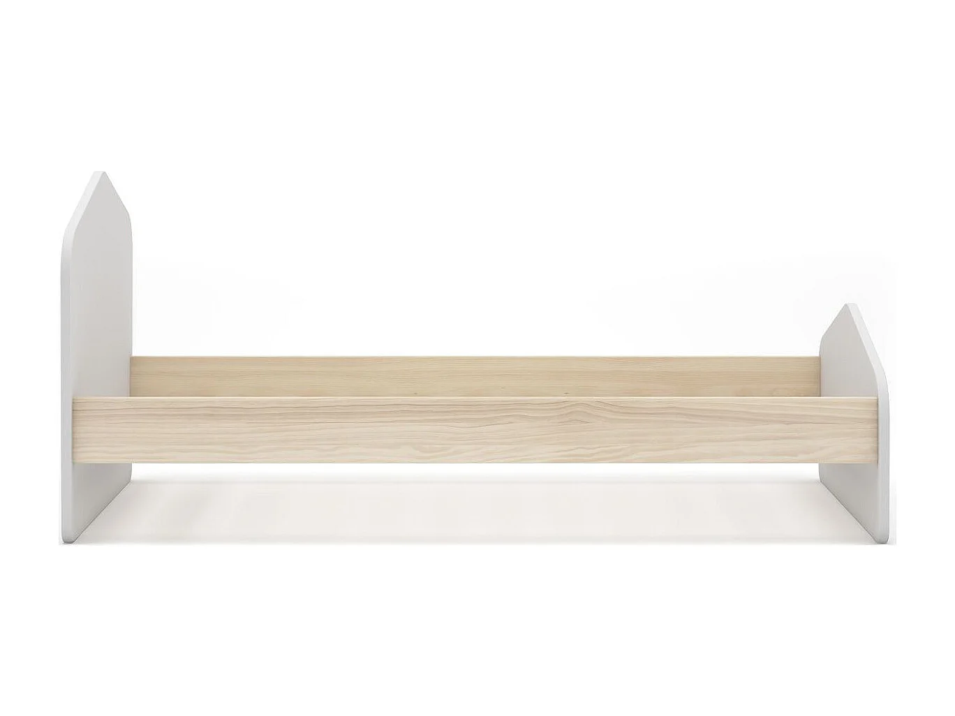 Lit enfant 90x190 cm avec tête de lit en bois blanc - Lucy
