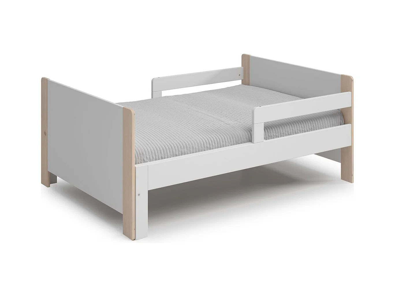Lit enfant évolutif 90x140/190 cm en bois blanc - Luan
