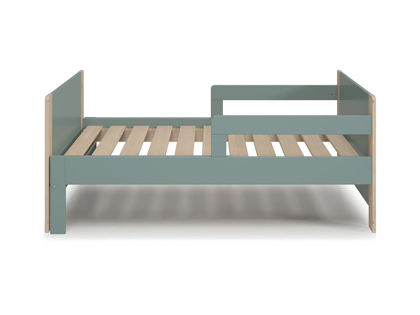 Lit enfant évolutif 90x140/190 cm en bois vert kaki - Luan