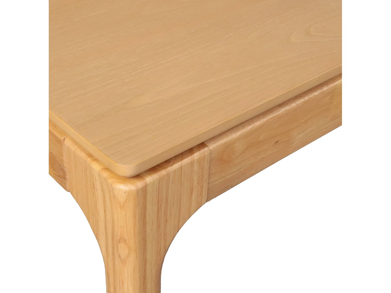 Mesa de comedor rectangular en madera de 6 plazas natural