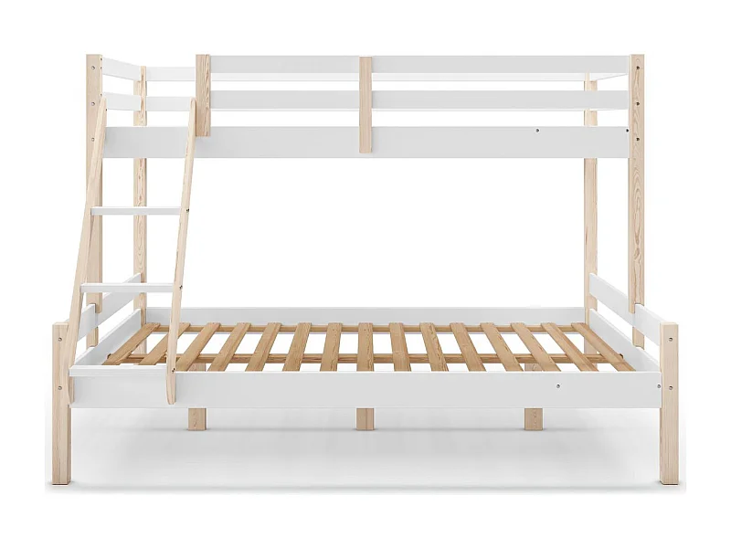 Lit superposé 3 places en bois blanc - Tandem