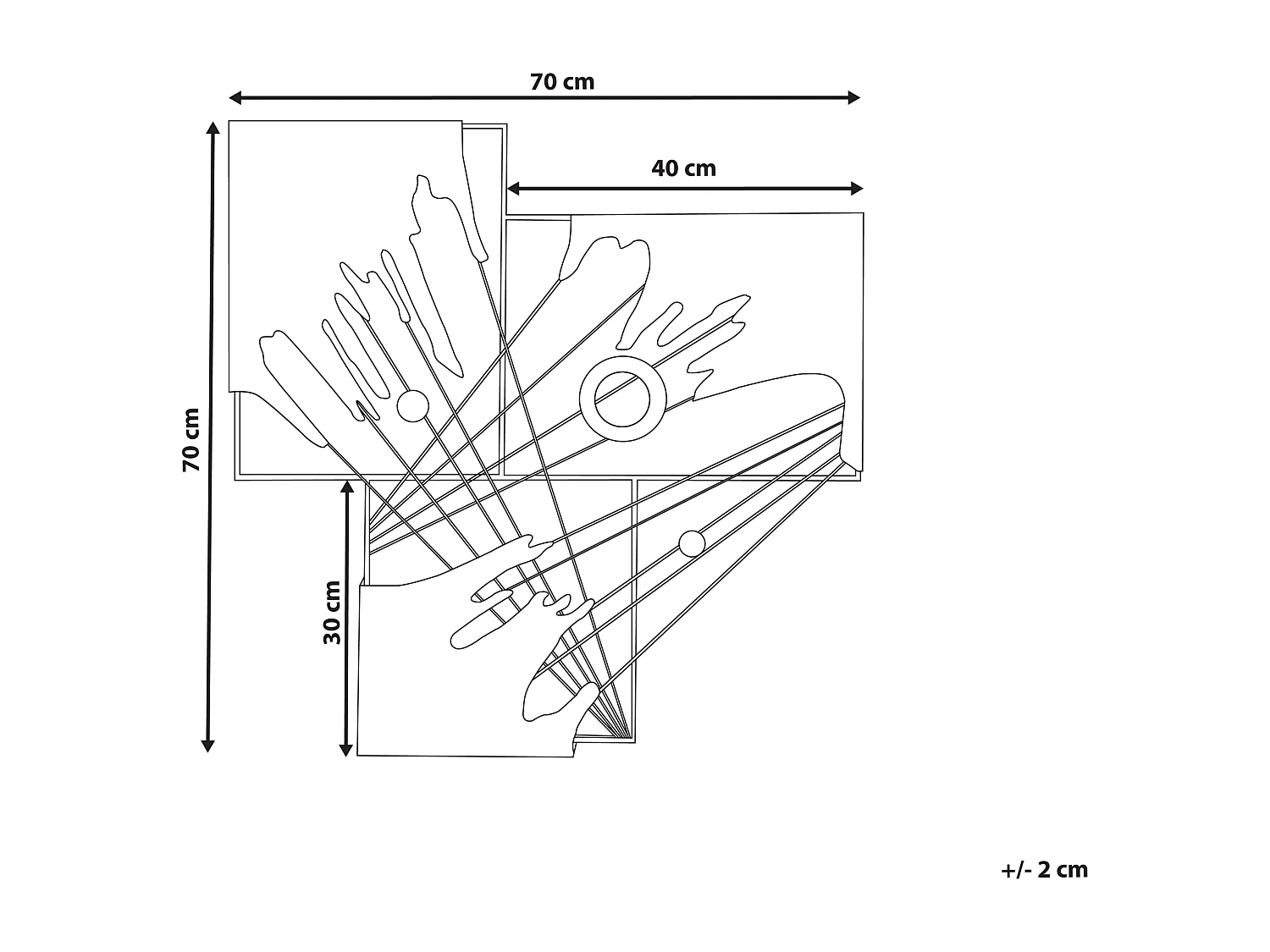 Décoration murale BALBRIGGAN Métal 70 cm Multicolore