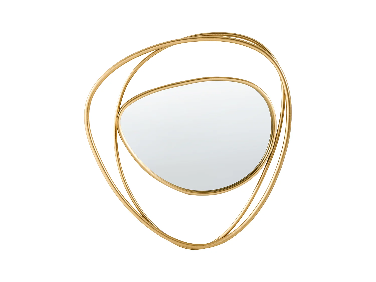 Miroir COURCY 50 cm 54 cm Métal Doré