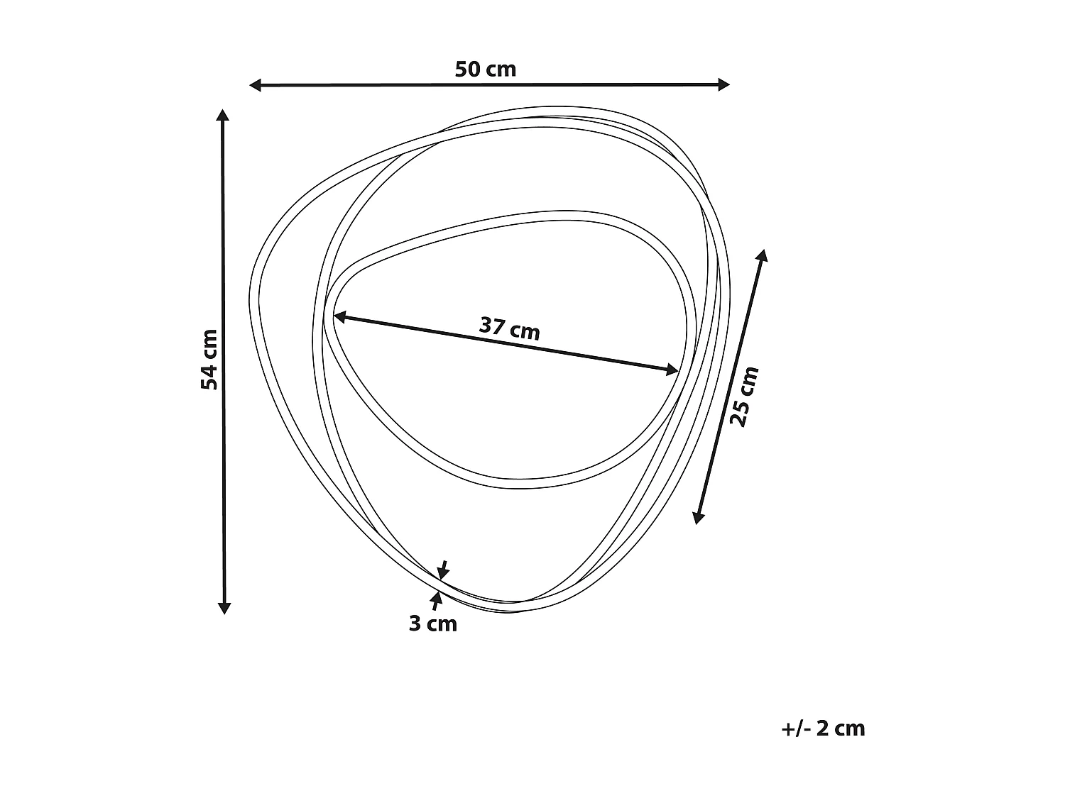 Miroir COURCY 50 cm 54 cm Métal Doré