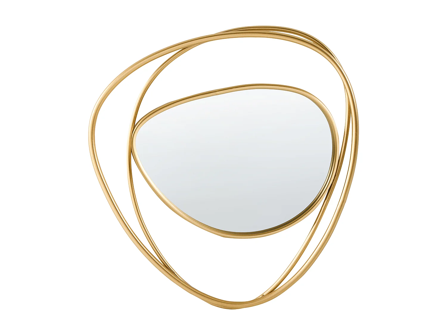 Miroir COURCY 50 cm 54 cm Métal Doré