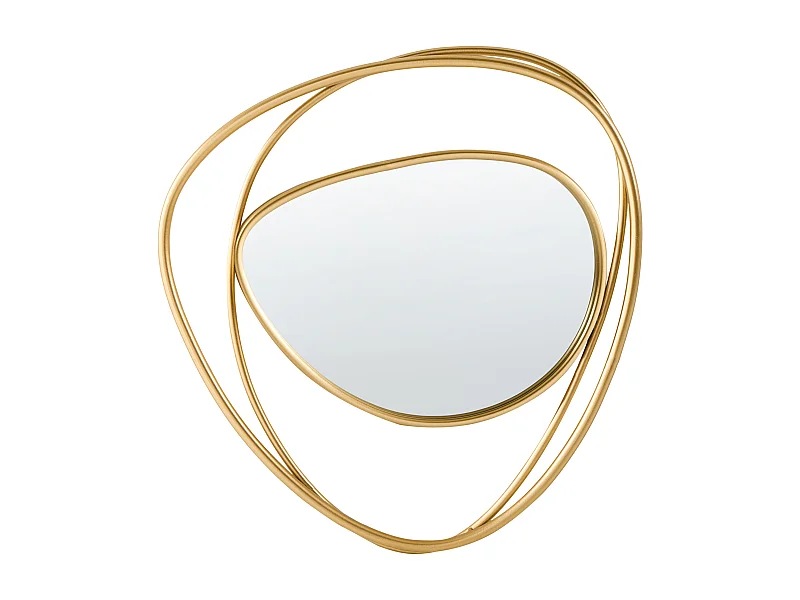 Miroir COURCY 50 cm 54 cm Métal Doré