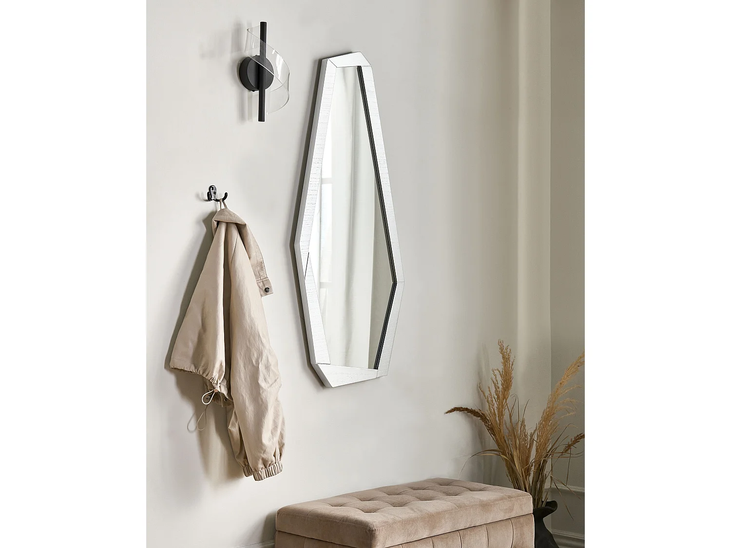 Miroir CHANU 44 cm 104 cm Argenté
