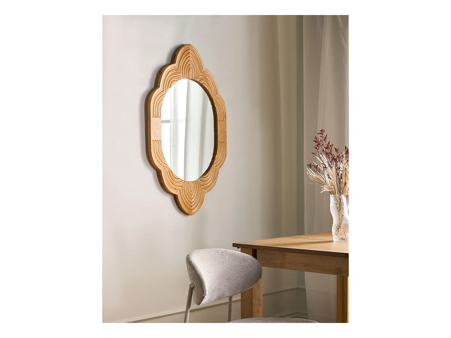 Miroir FRESVILLE 62 cm 100 cm Bois de pin Marron clair