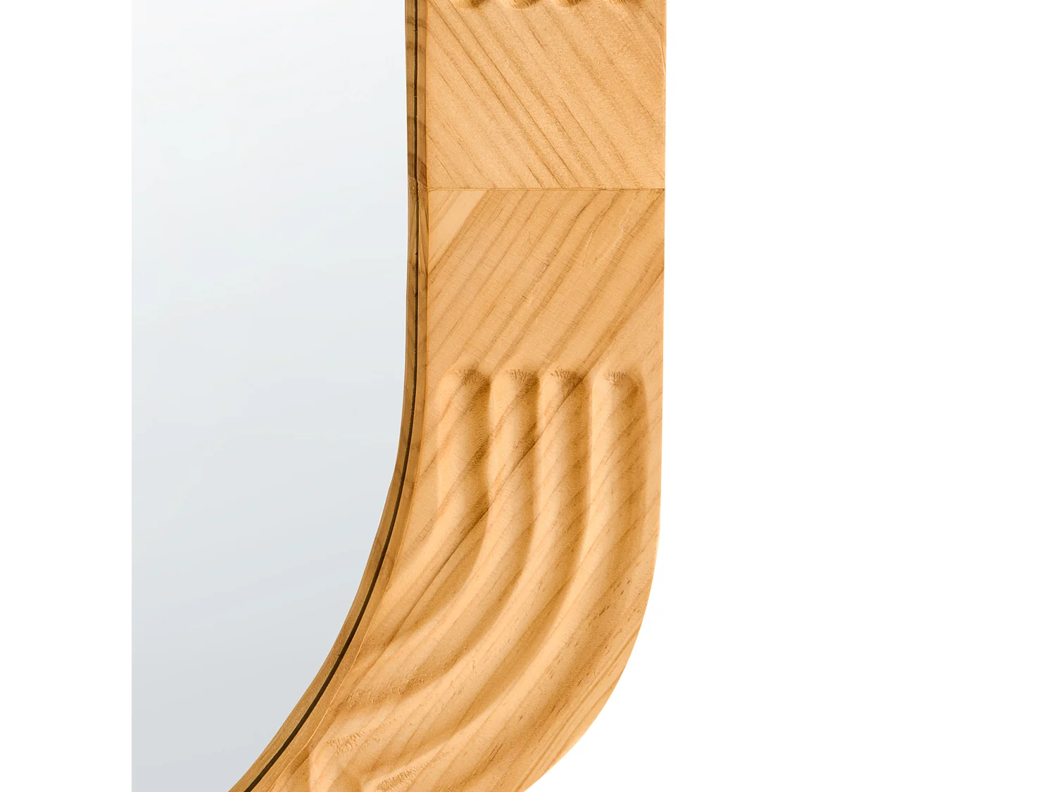 Miroir FRESVILLE 62 cm 100 cm Bois de pin Marron clair