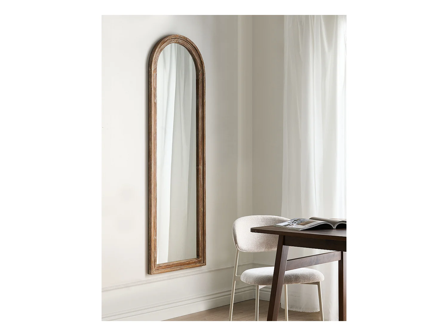 Miroir COIGNY 55 cm 170 cm Bois de sapin Marron clair