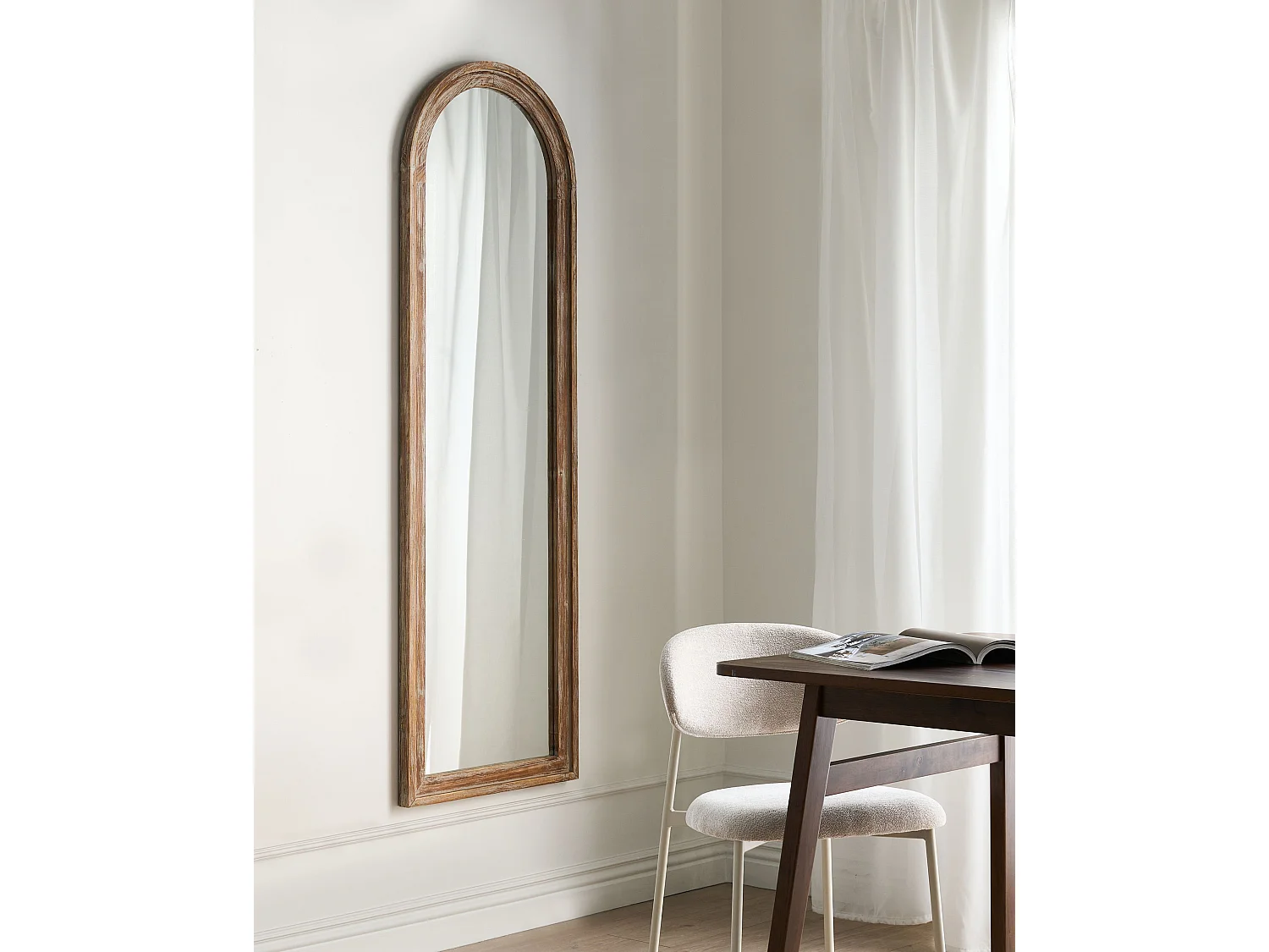 Miroir COIGNY 55 cm 170 cm Bois de sapin Marron clair
