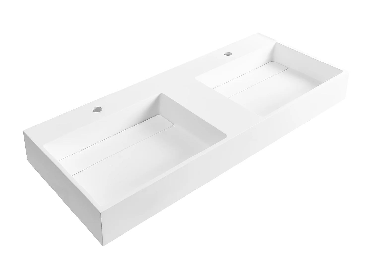 Lavabo doble suspendido blanco 120 x 48 cm CUSCO