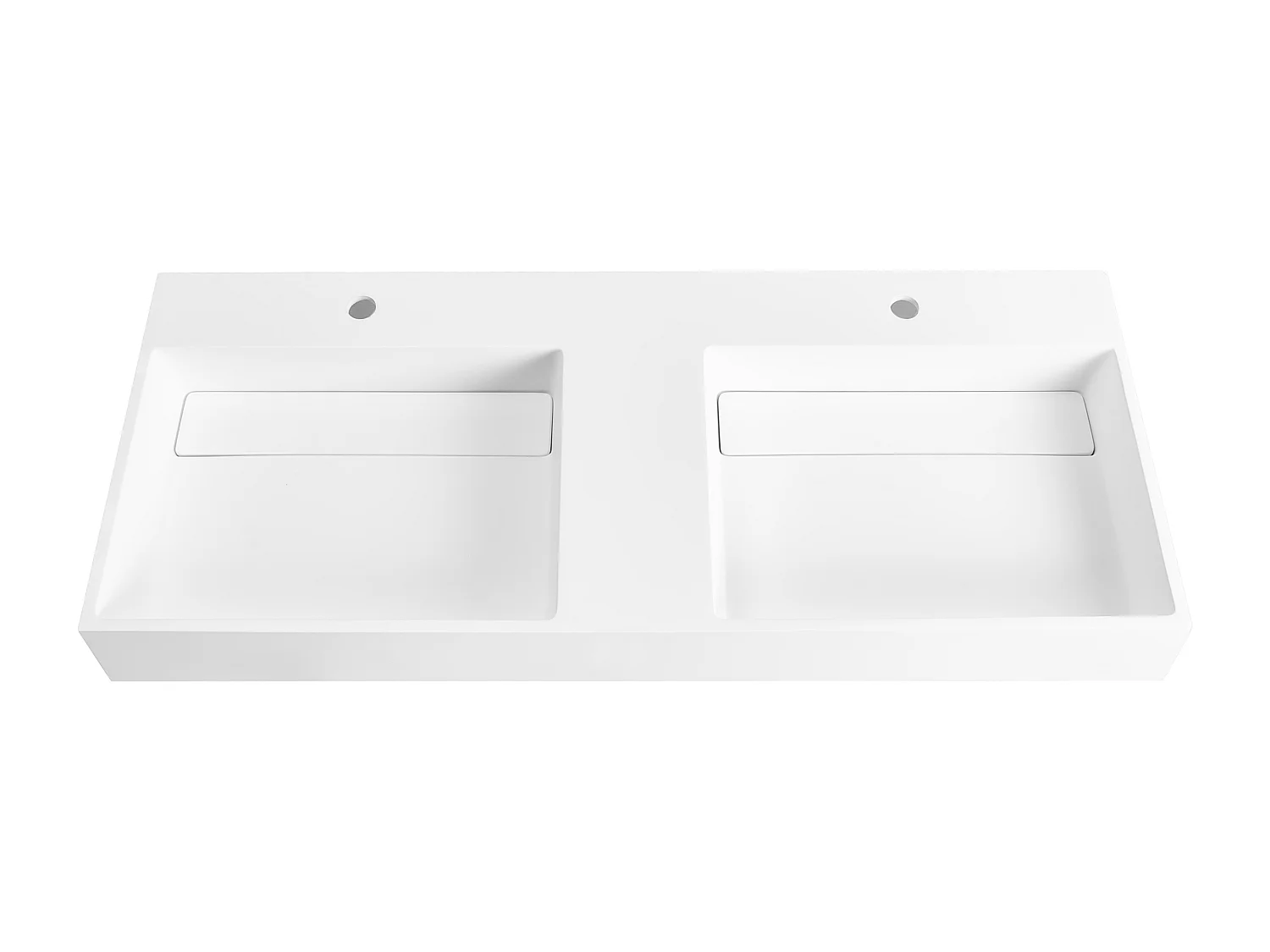 Lavabo doble suspendido blanco 120 x 48 cm CUSCO