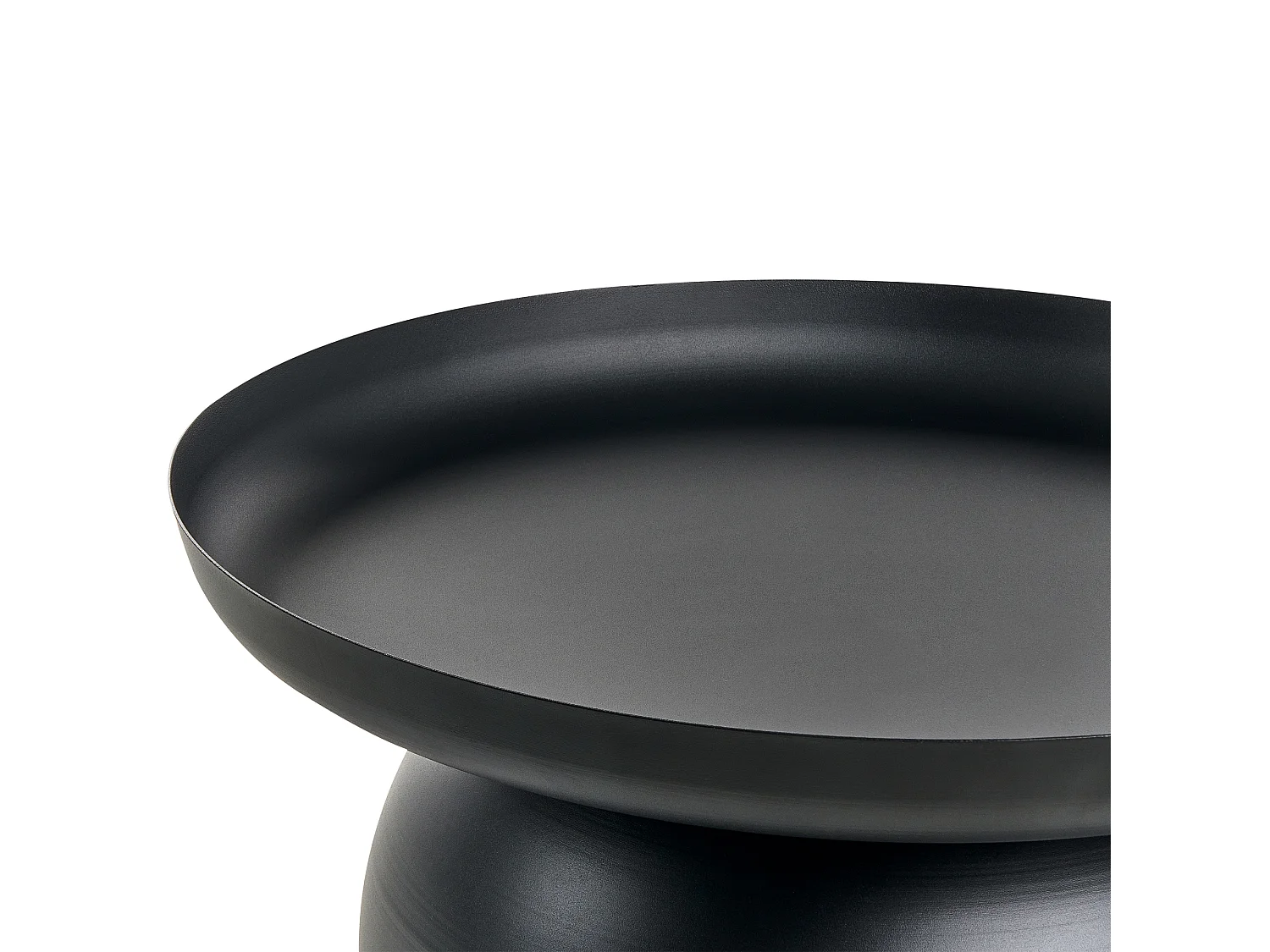 Couchtisch Metall rund schwarz modernes Design Torrens