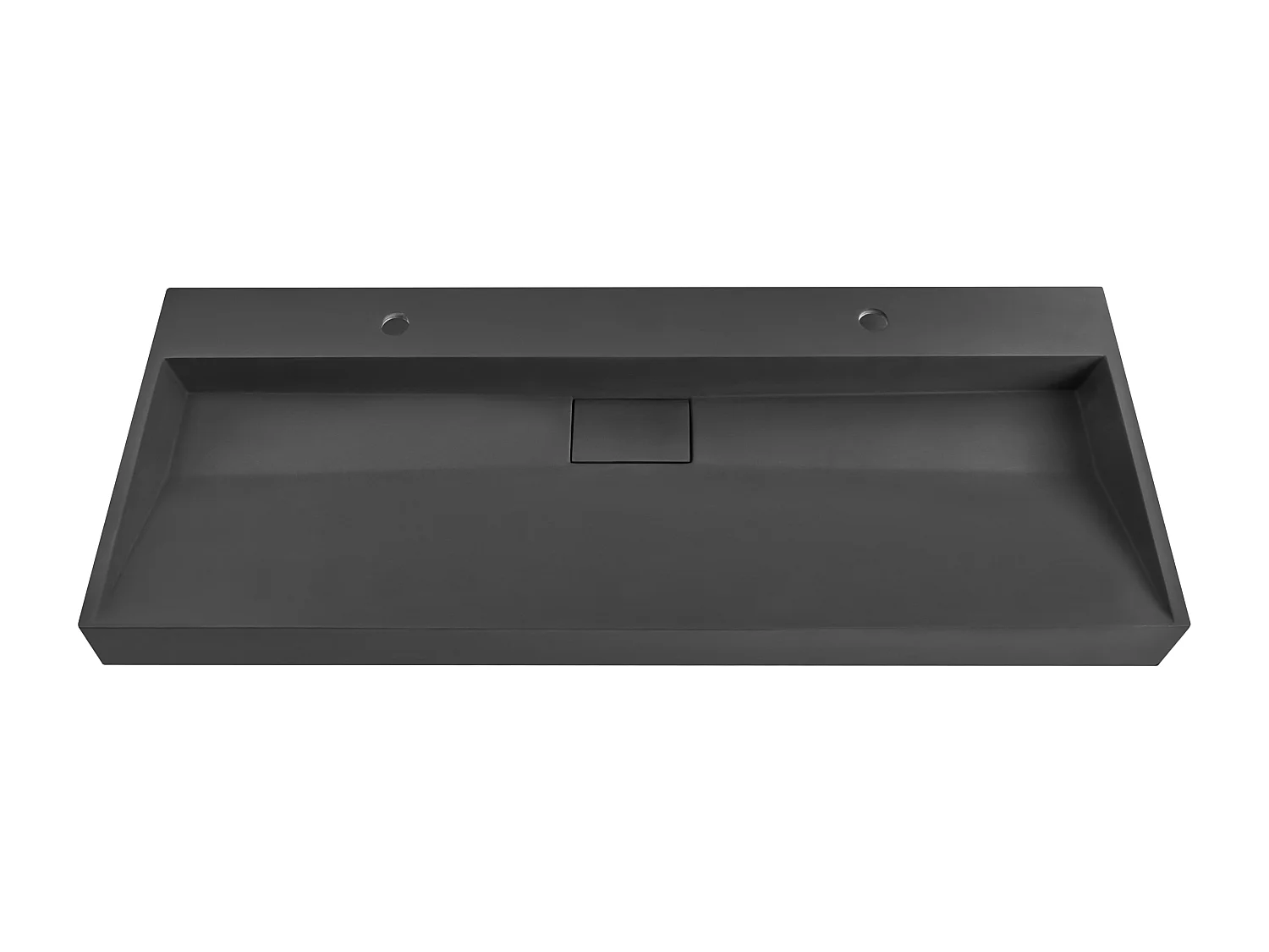 Lavabo doppio a muro nero 120 x 46 cm QUENKO