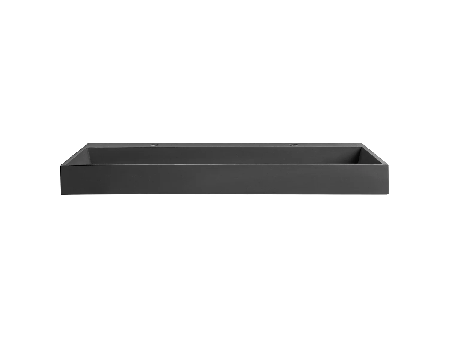 Vasque double suspendue 120 x 46 cm noire QUENKO