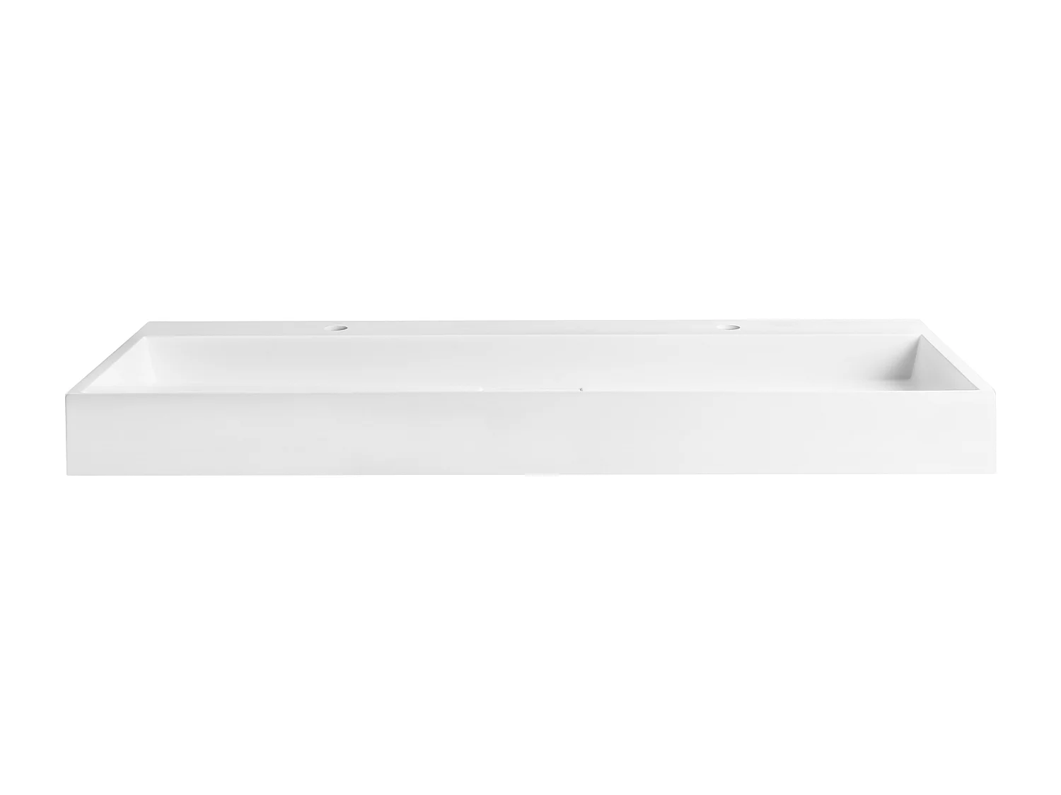 Lavabo doble suspendido blanco 120 x 46 cm QUENKO