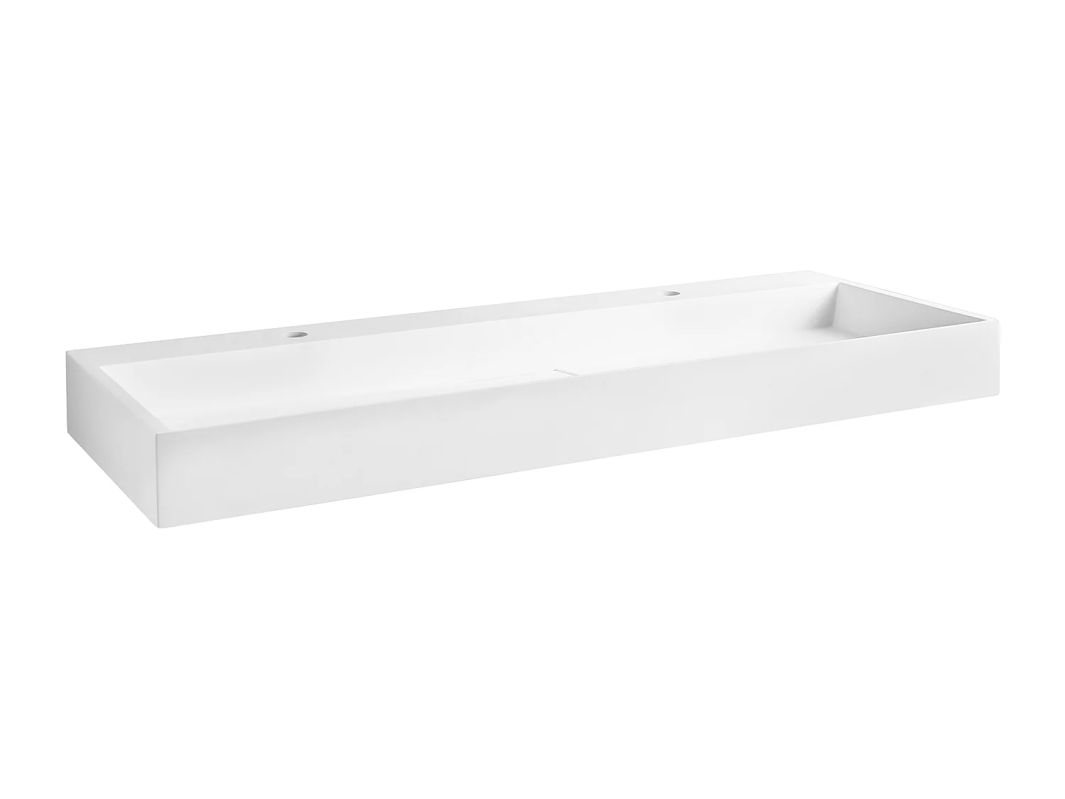 Lavabo doble suspendido blanco 120 x 46 cm QUENKO