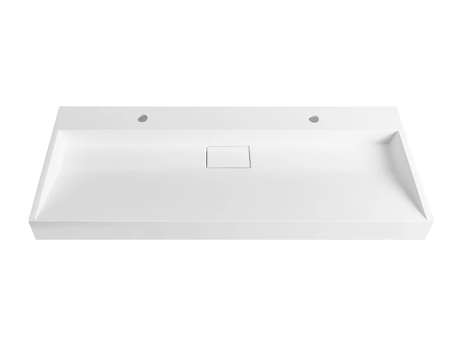 Lavabo doble suspendido blanco 120 x 46 cm QUENKO