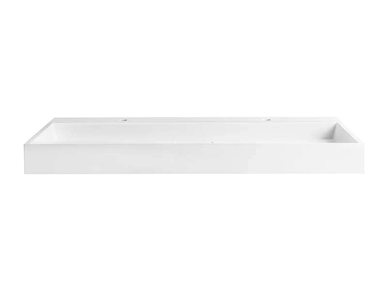 Lavabo doble suspendido blanco 120 x 46 cm QUENKO