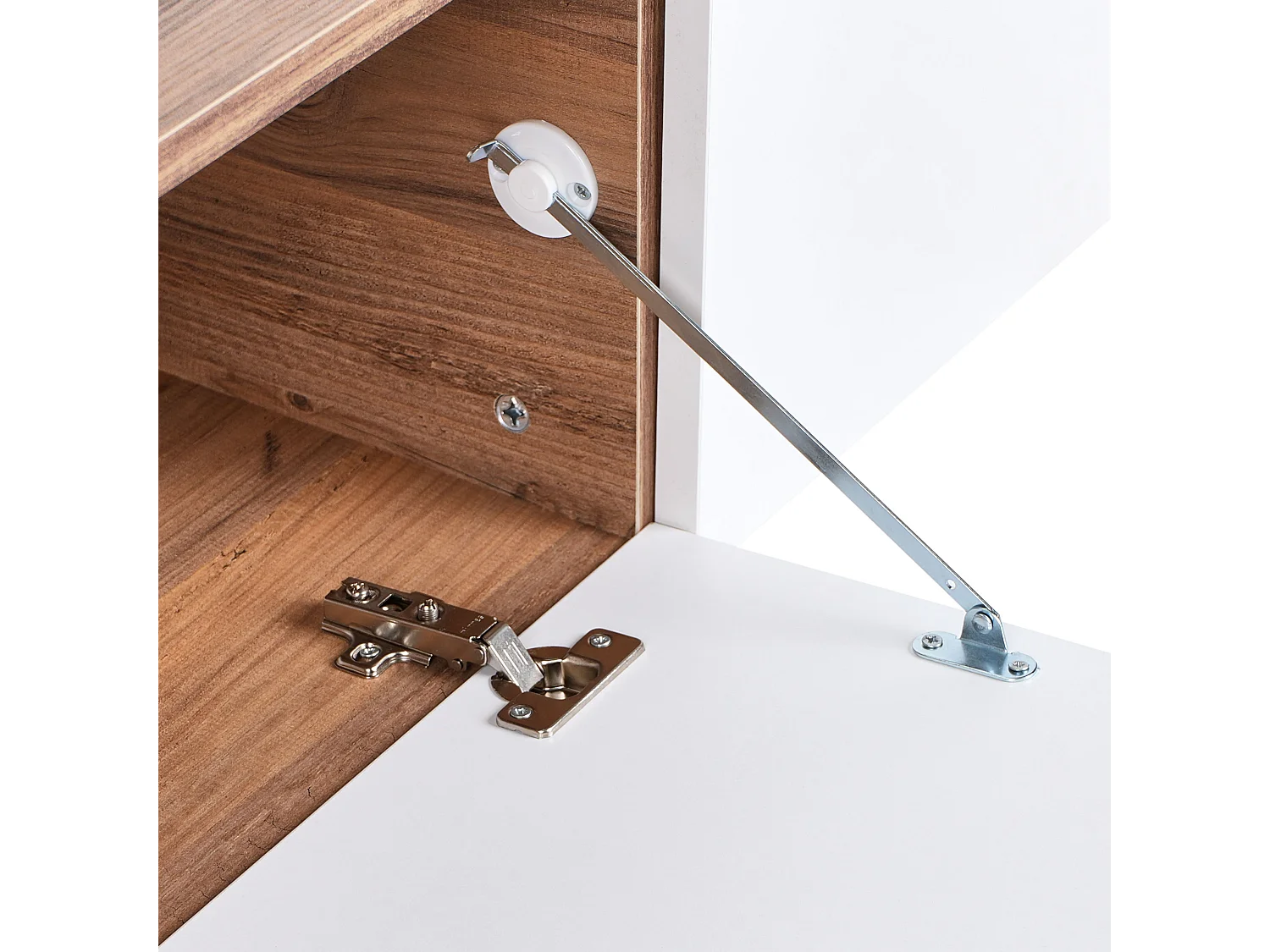 Meuble TV mural GLADSTONE Marron/blanc