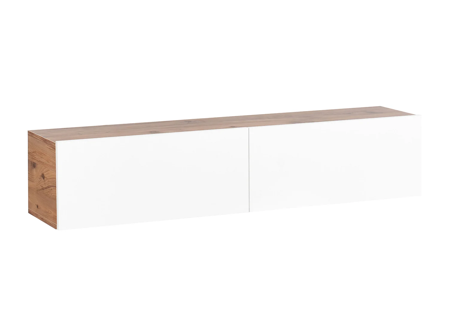 Wisząca szafka RTV GLADSTONE Brązowy/ biały