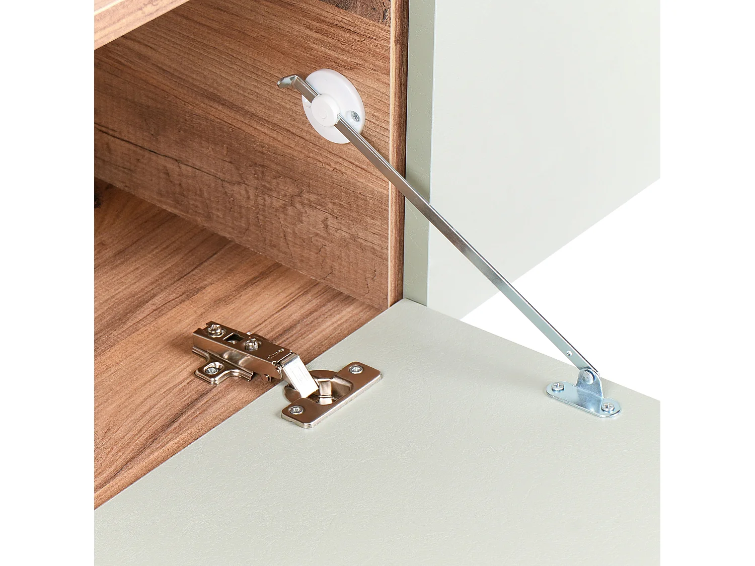 TV-Möbel schmal wandhängend Holzoptik grün 140 cm mit 2 Türen modern Gladstone