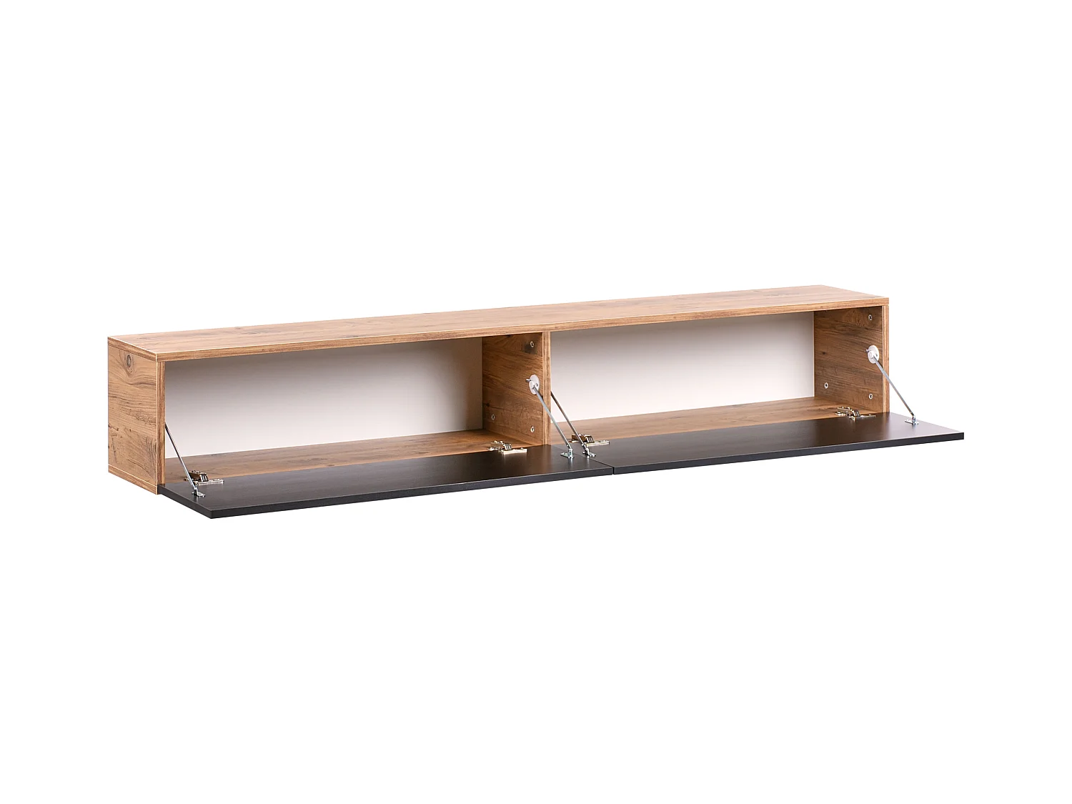 Wisząca szafka RTV GLADSTONE Brązowy/ czarny