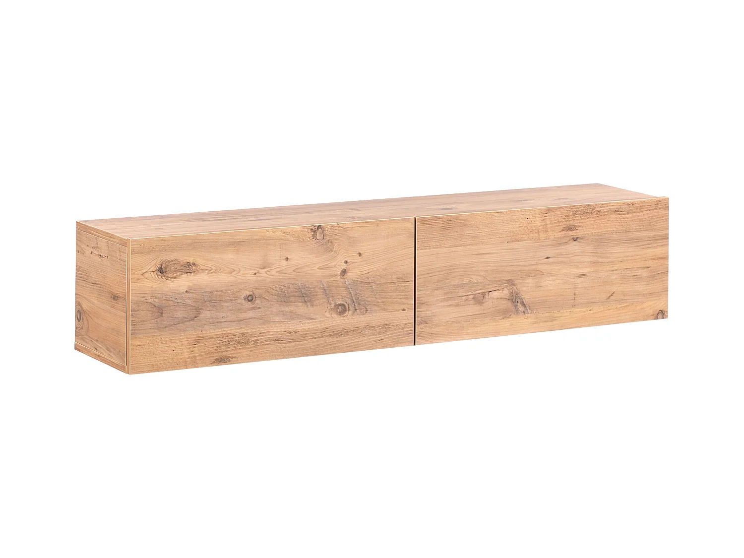 TV-Möbel schmal wandhängend Holzoptik braun 140 cm mit 2 Türen modern Gladstone