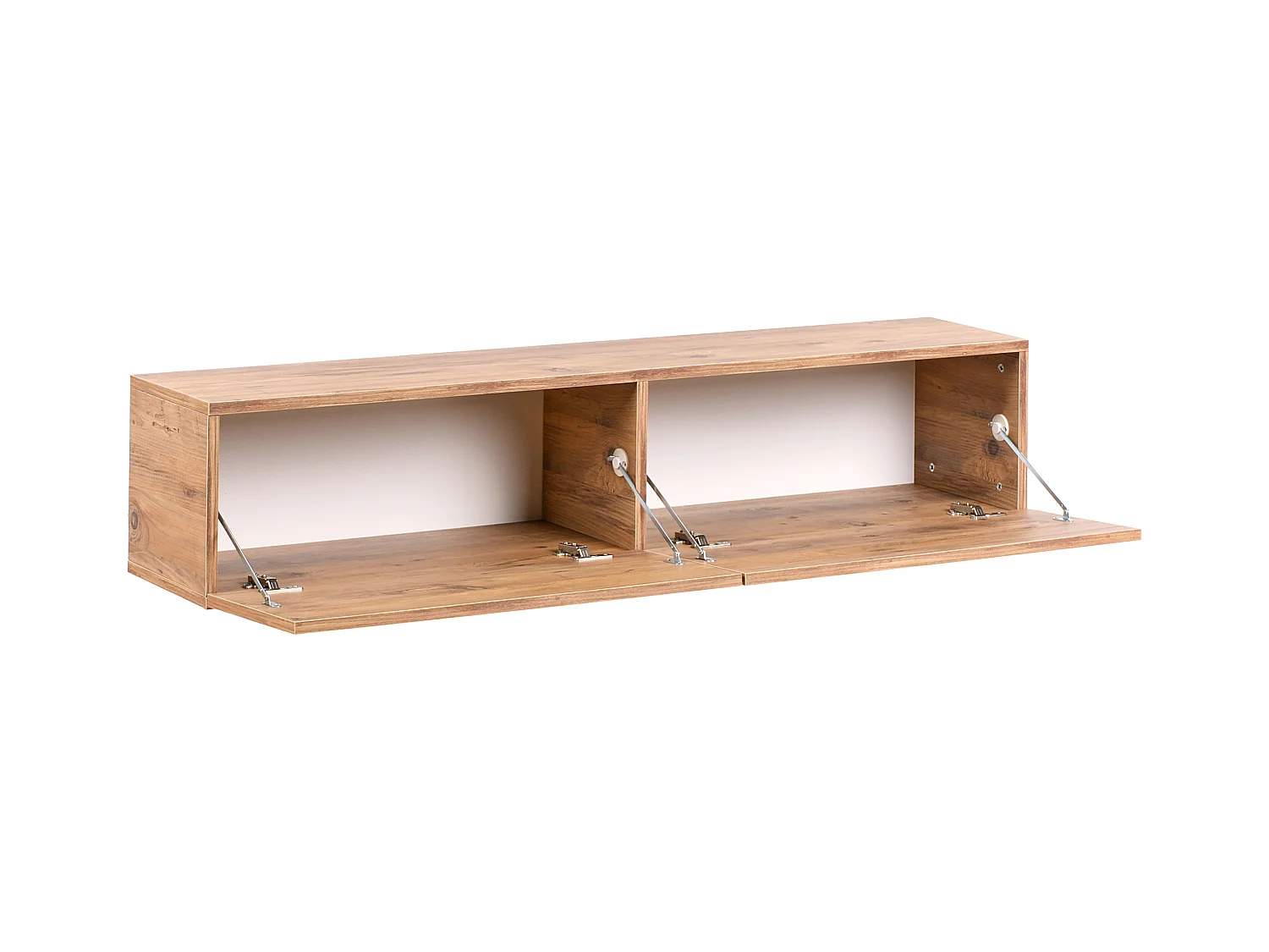 TV-Möbel schmal wandhängend Holzoptik braun 140 cm mit 2 Türen modern Gladstone