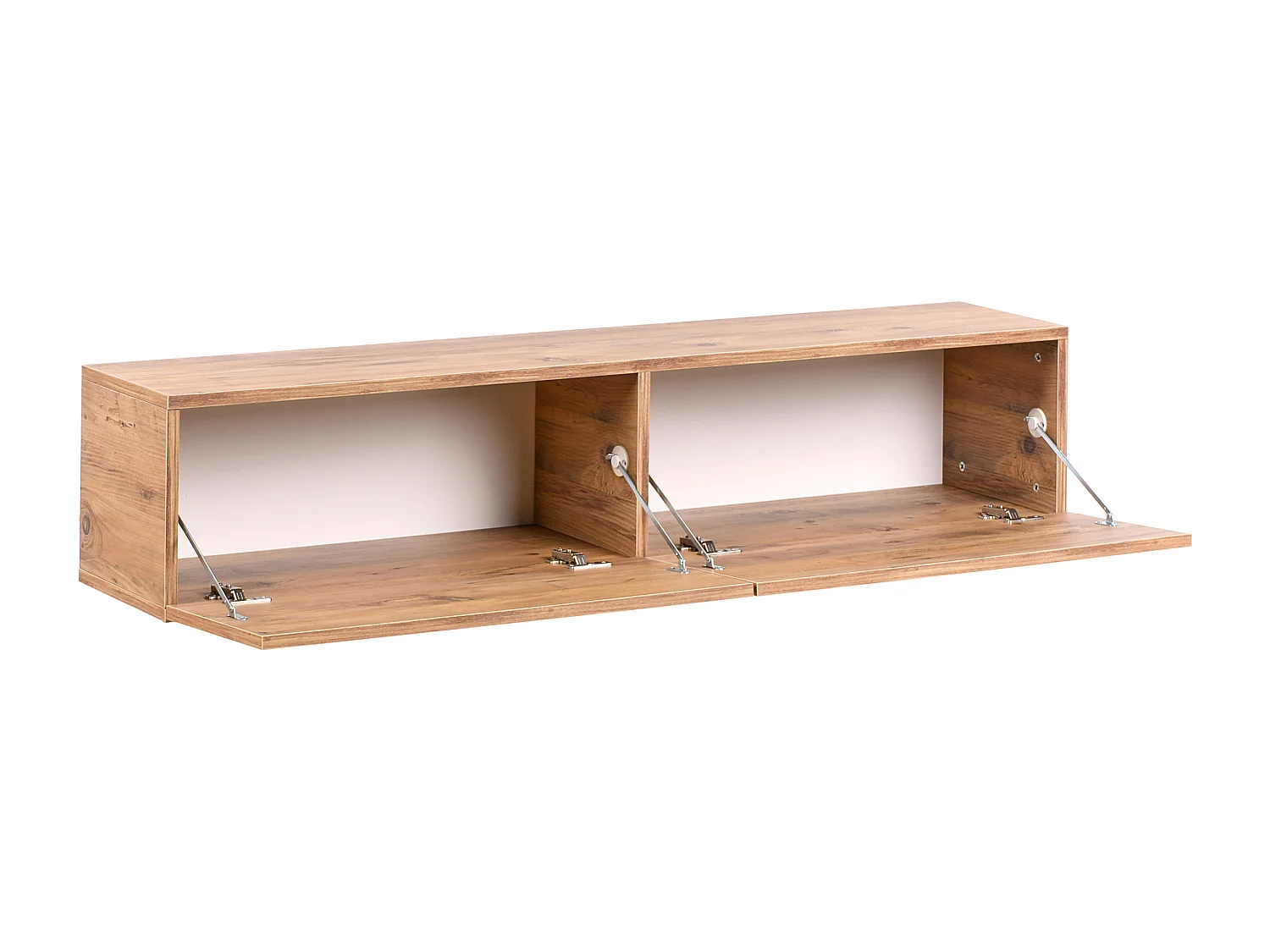 TV-Möbel schmal wandhängend Holzoptik braun 140 cm mit 2 Türen modern Gladstone