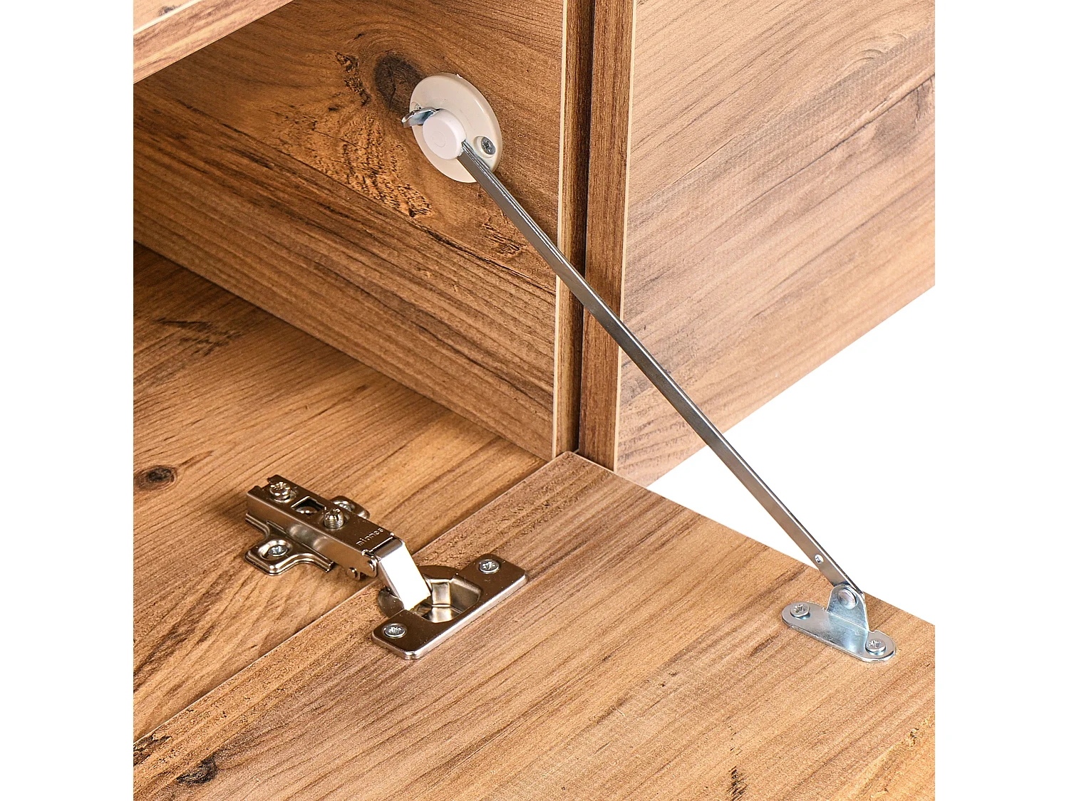 TV-Möbel schmal wandhängend Holzoptik braun 140 cm mit 2 Türen modern Gladstone