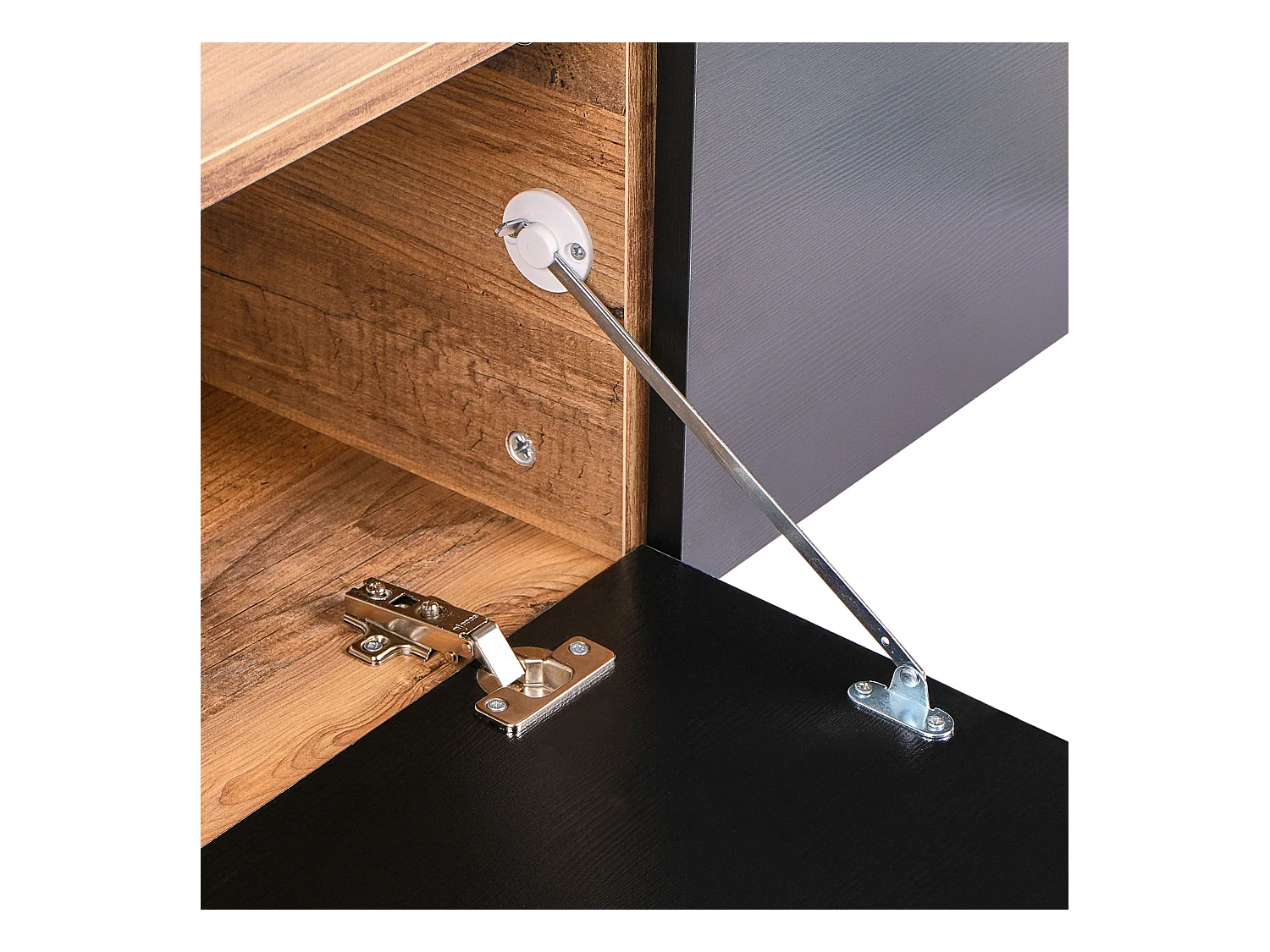 Meuble TV mural GLADSTONE Marron/noir