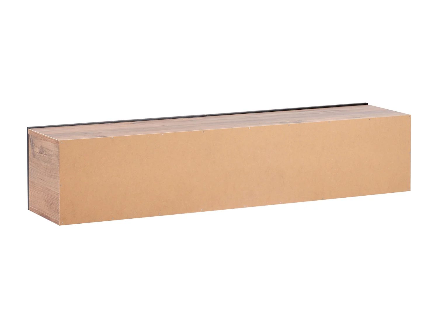 TV-Möbel schmal hängend Holzoptik schwarz / braun 140 cm mit 2 Türen Gladstone