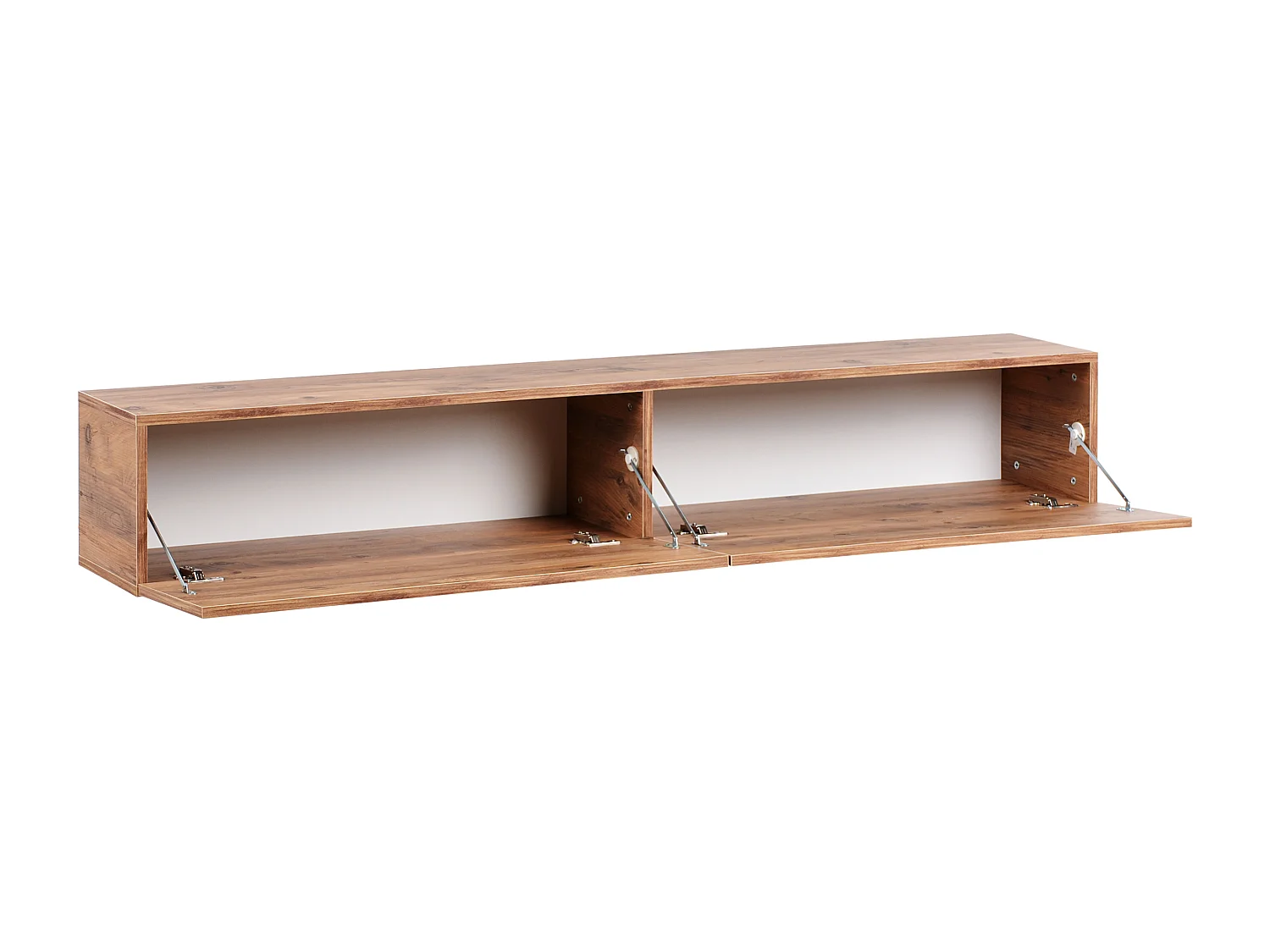 TV-Möbel schmal wandhängend Holzoptik braun 180 cm mit 2 Türen modern Gladstone