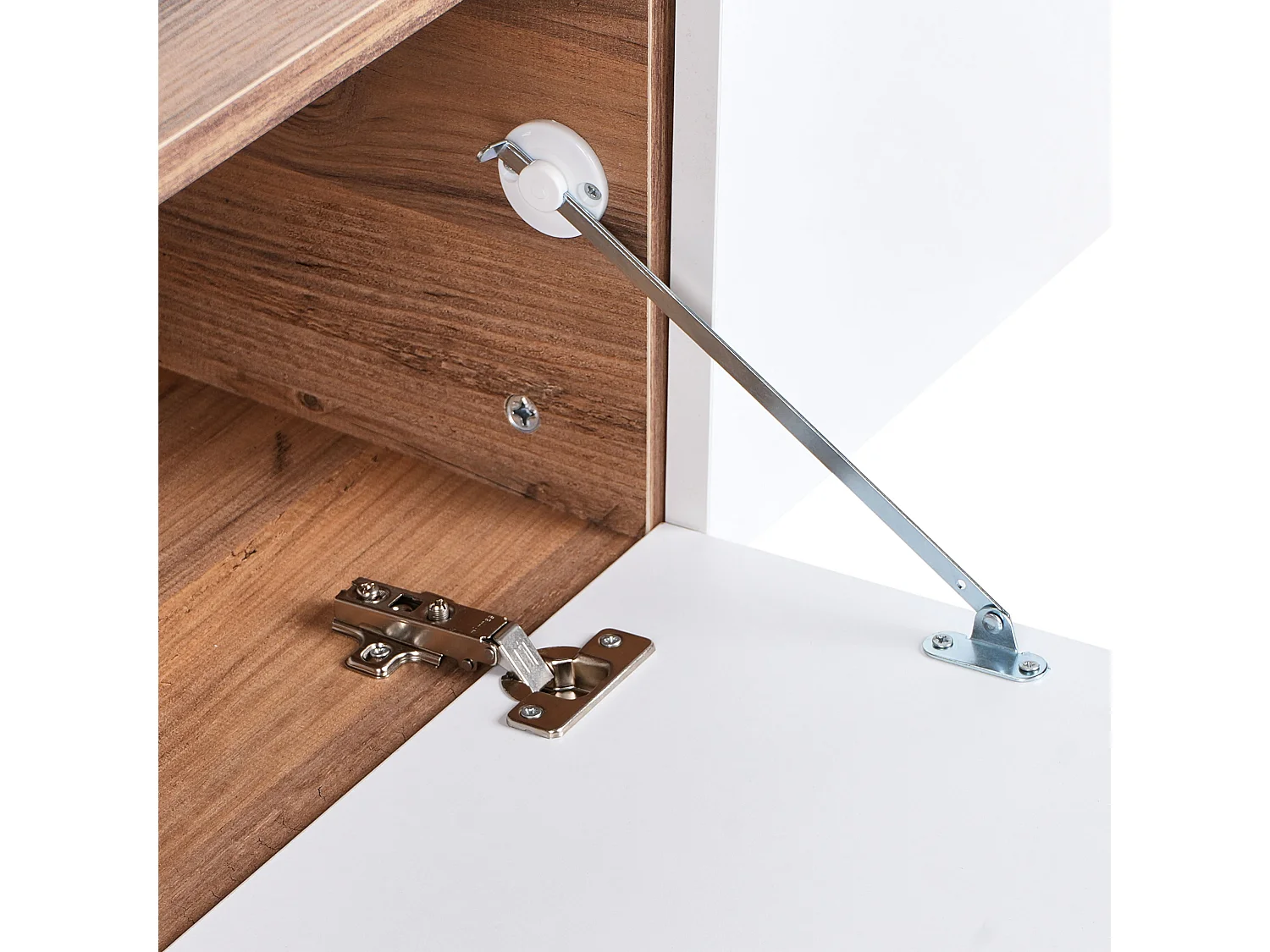 Meuble TV mural GLADSTONE Marron/blanc