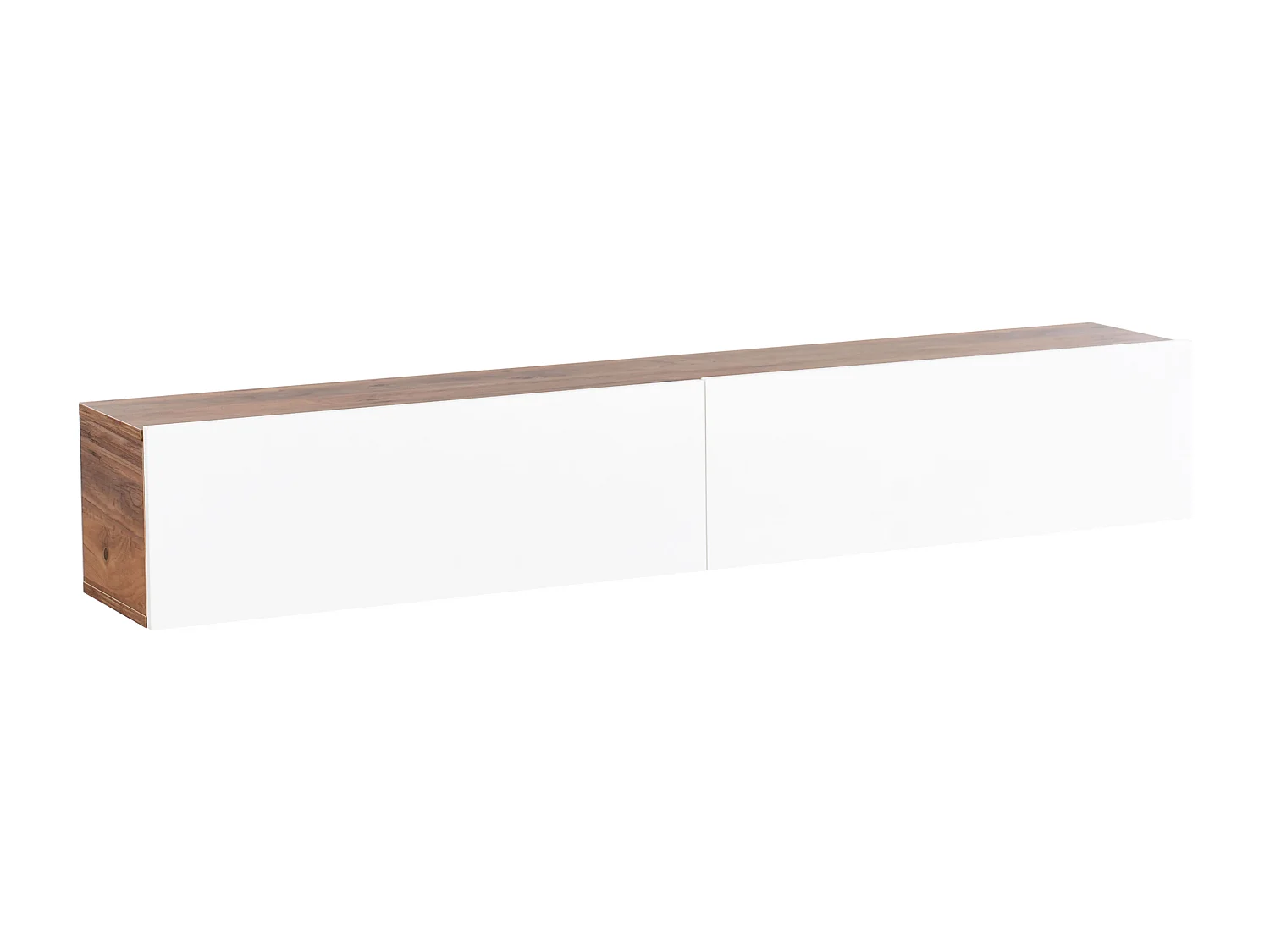 Meuble TV mural GLADSTONE Marron/blanc