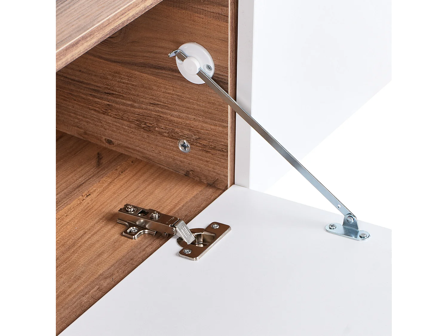 Meuble TV mural GLADSTONE Marron/blanc