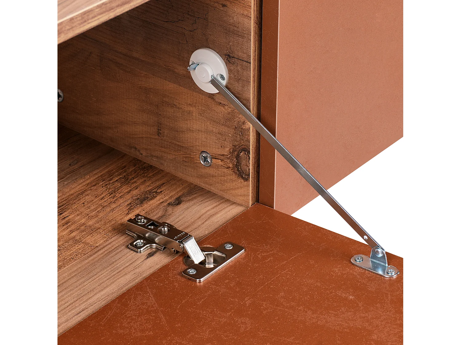 Wandmontierter TV-Schrank GLADSTONE Rot