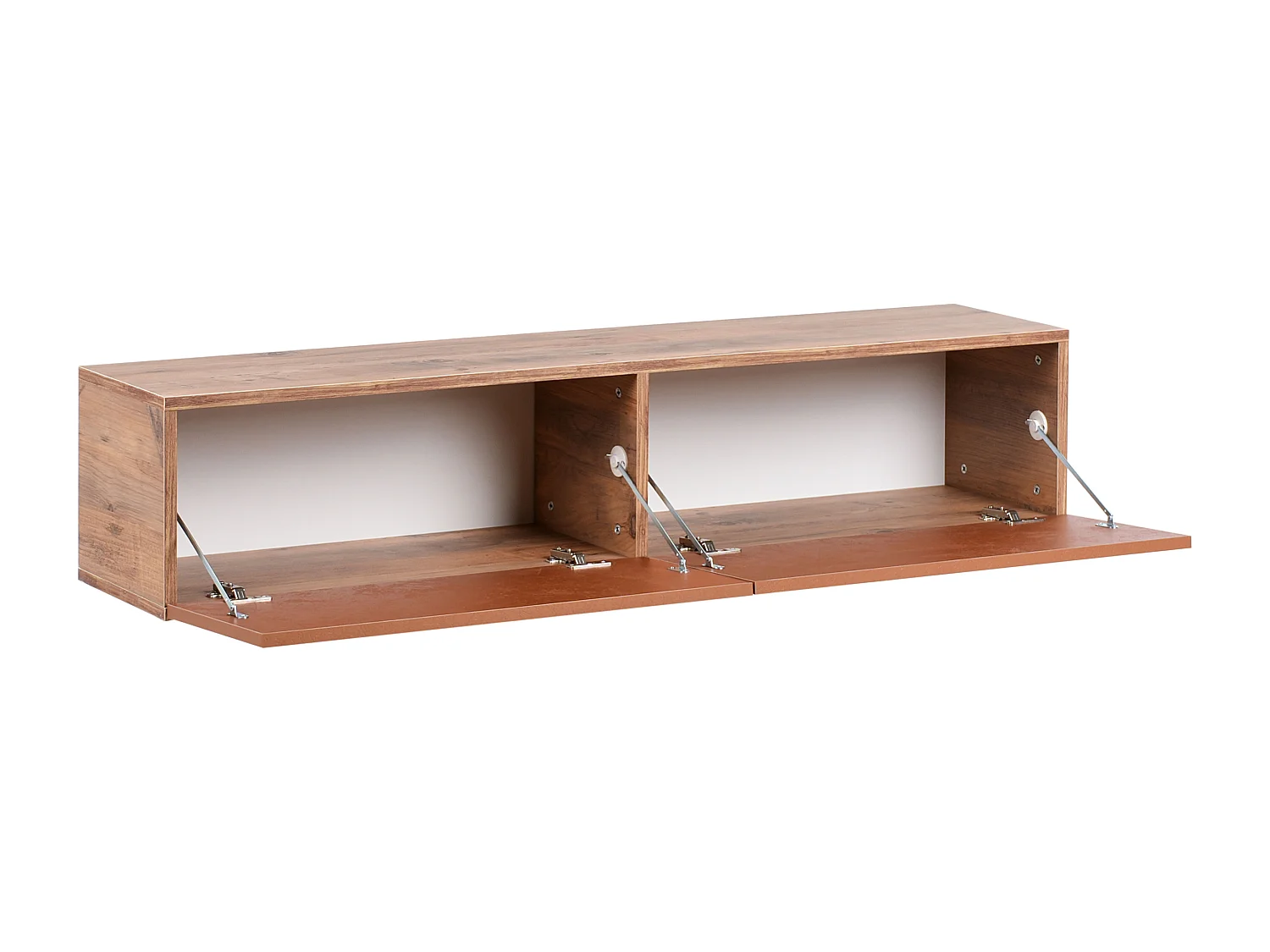 TV-Möbel schmal wandhängend Holzoptik rot 140 cm mit 2 Türen modern Gladstone