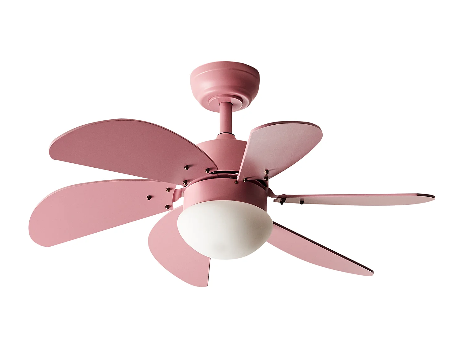 Ventilatore a soffitto con luce LOGAR con telecomando Rosa