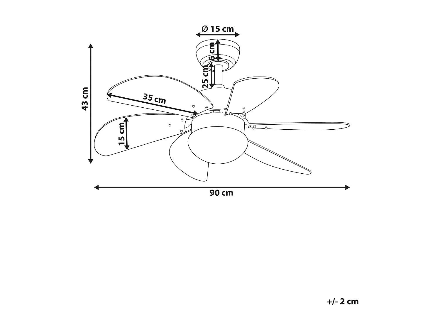Ventilatore a soffitto con luce LOGAR con telecomando Rosa