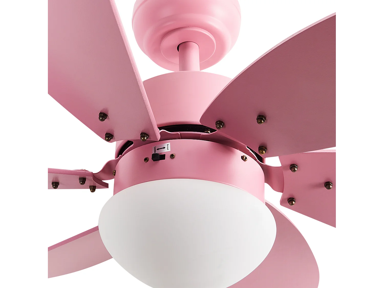 Ventilatore a soffitto con luce LOGAR con telecomando Rosa