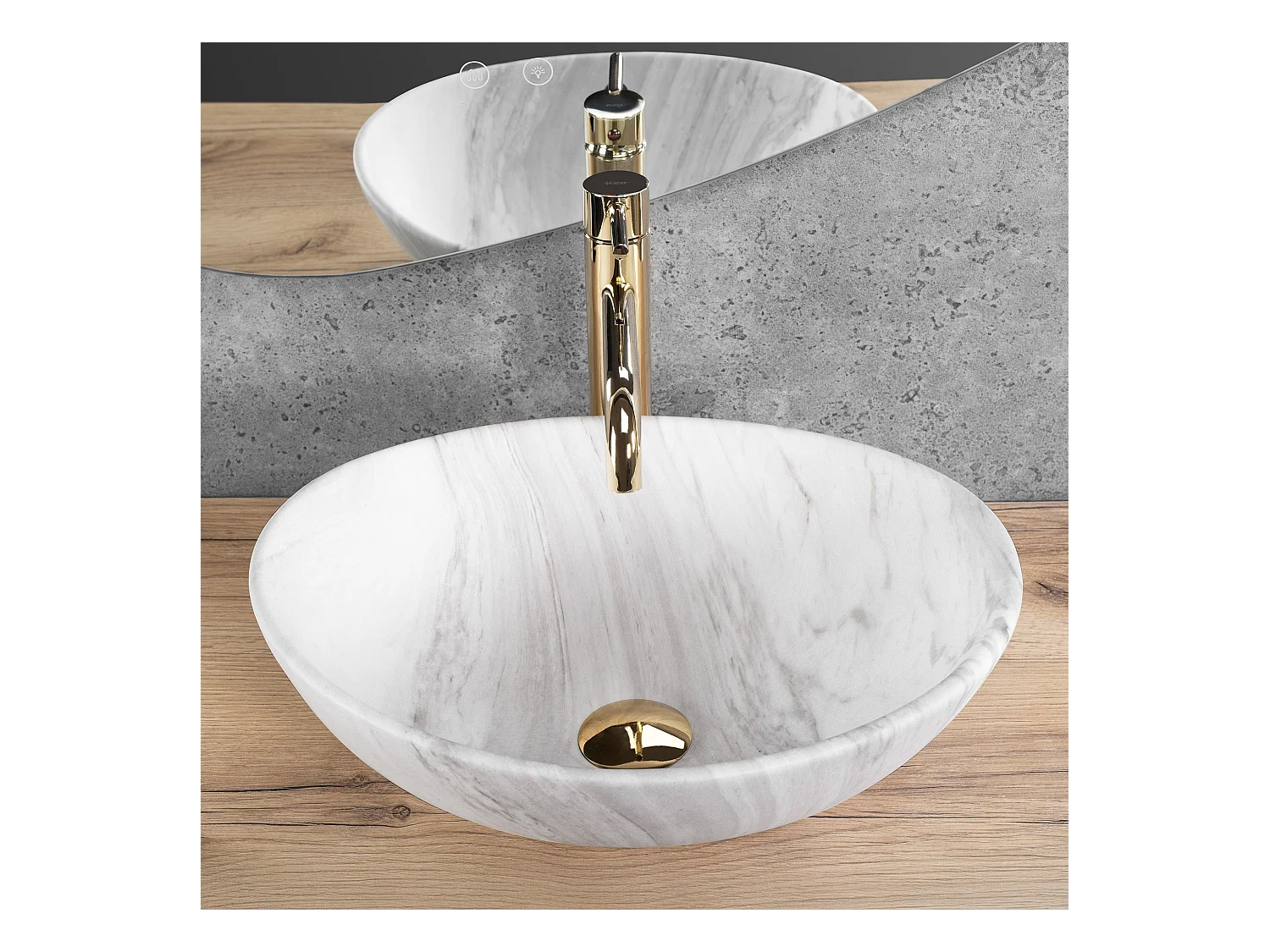 Vasque À Poser Rea Sofia Ash Matt