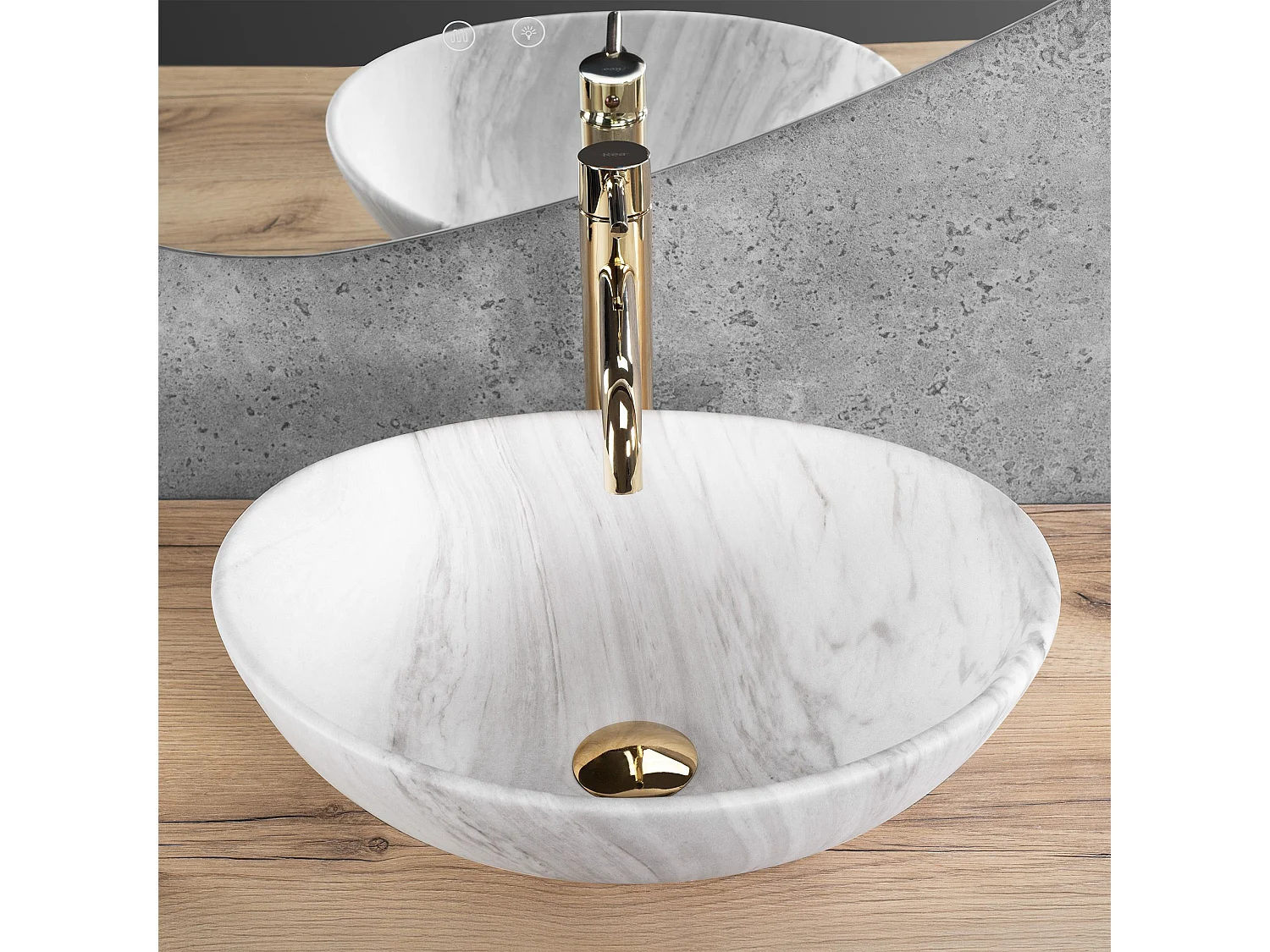 Vasque À Poser Rea Sofia Ash Matt