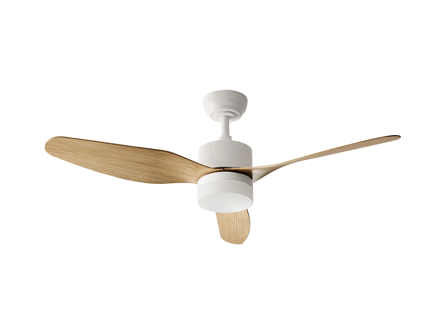 Deckenventilator mit Licht weiß / hellbraun 3 Geschwindigkeitsstufen Timer Anderson